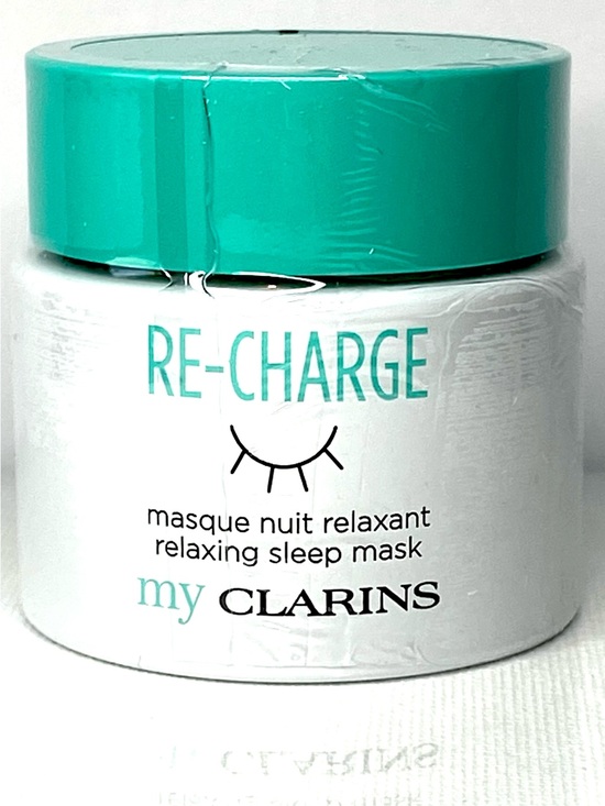 Clarins Other - Clarins RE-CHARGE Relaxing Sleep Mask - Teal & White Jar